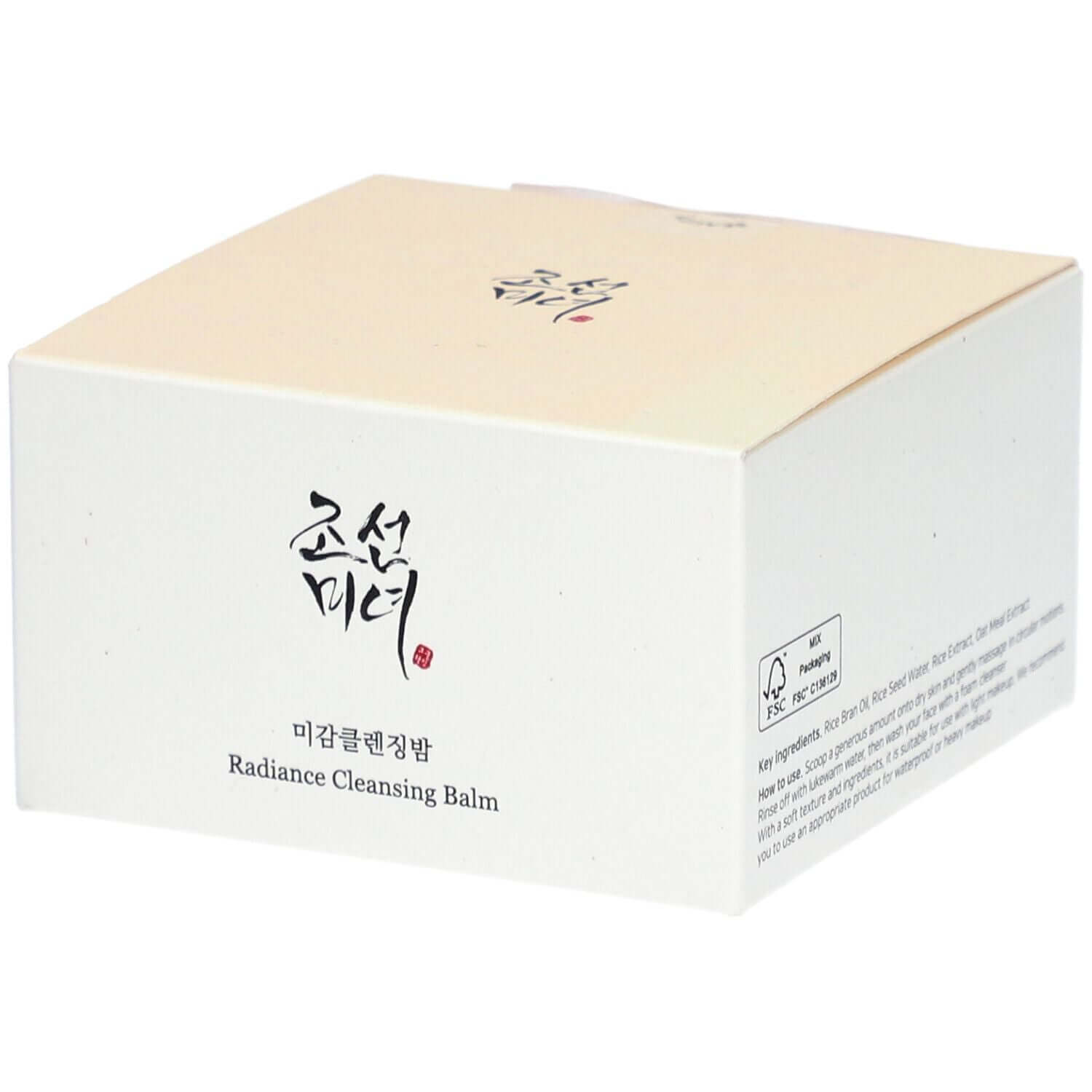 BEAUTY OF JOSEON Radiance Cleansing Balm packaging with natural ingredients for glowing skin.