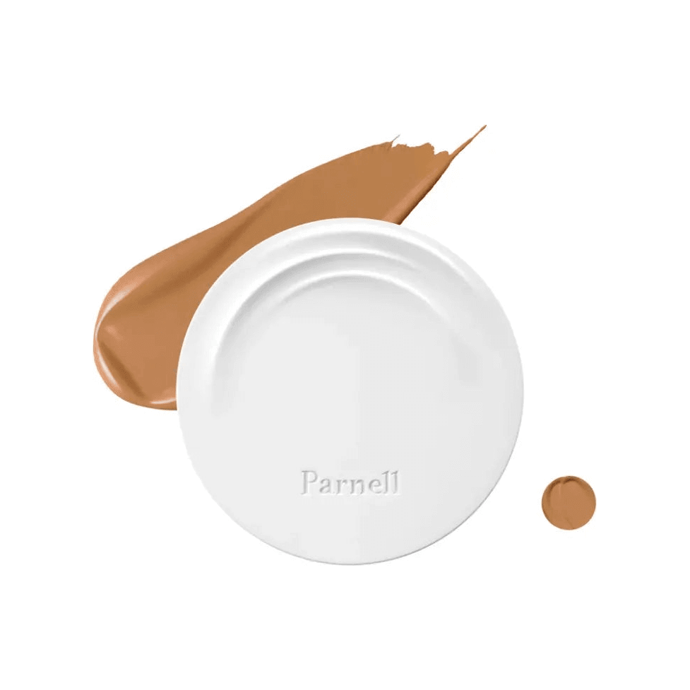 Parnell - Cicamanu Serum Cushion foundation swatch with smooth texture and glowy finish.