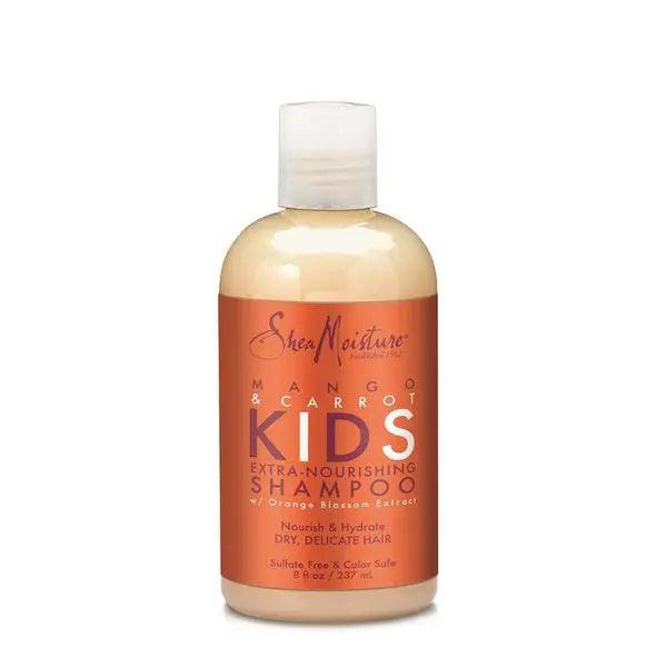 SHEA MOISTURE Mango & Carrot Kids Extra Nourishing Shampoo 237ml packaging on white background.