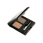 SKINFOOD Choco Eyebrow Powder Cake 2g open palette showing two shades and included brush for precise eyebrow application.