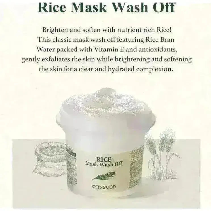 SKINFOOD Rice Mask Wash Off 120g - Wild Life Millions